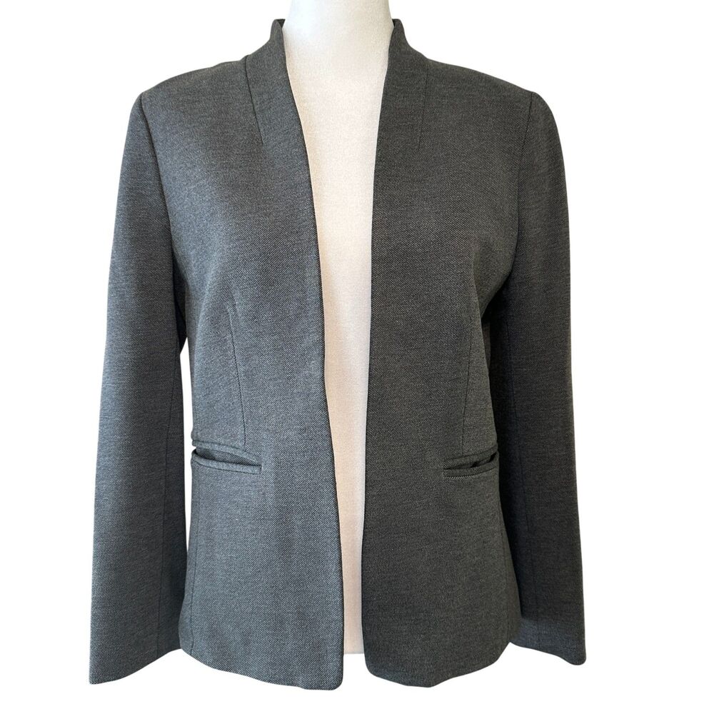 J.Crew 365 Stretch Sweater Blazer Size 6 Gray Office Workwear Comfort